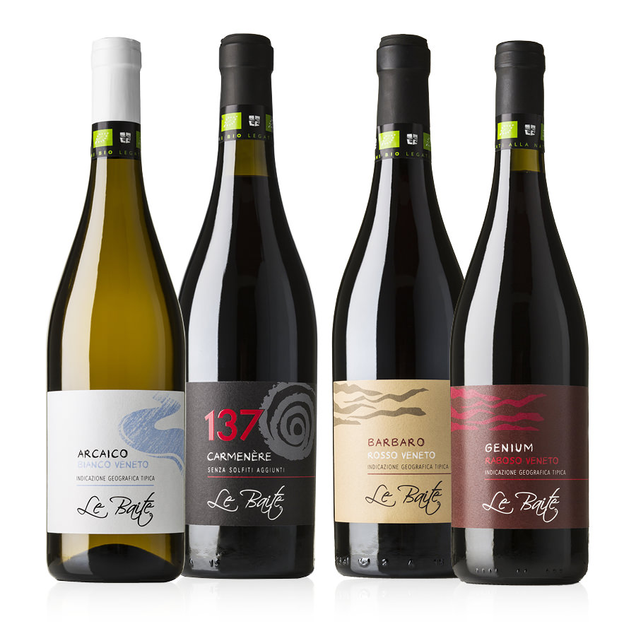 Group of selections organic wine